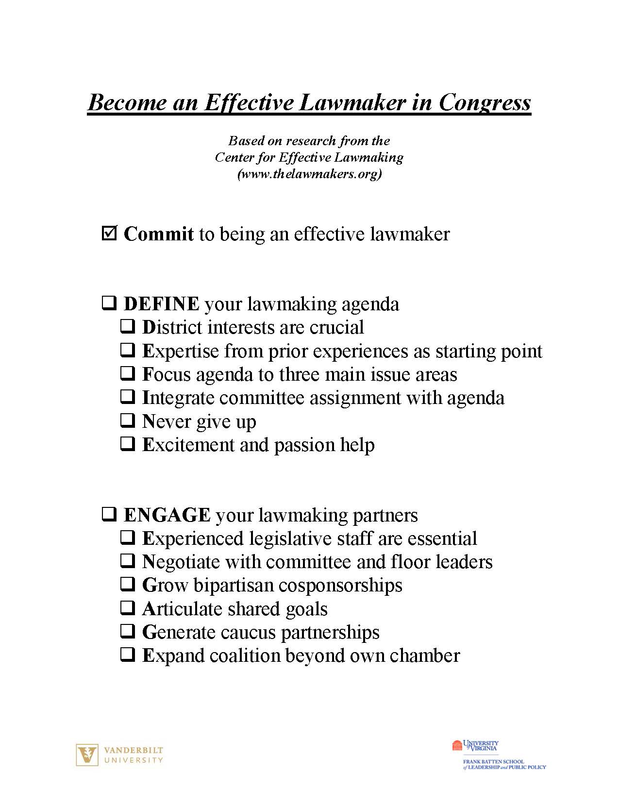 New Member Materials – Center for Effective Lawmaking